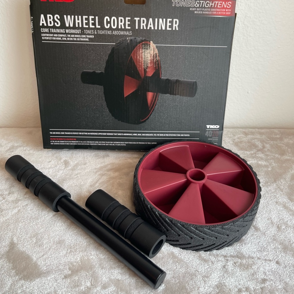 TKO Abs‎ Wheel Core Trainer in Black and Red